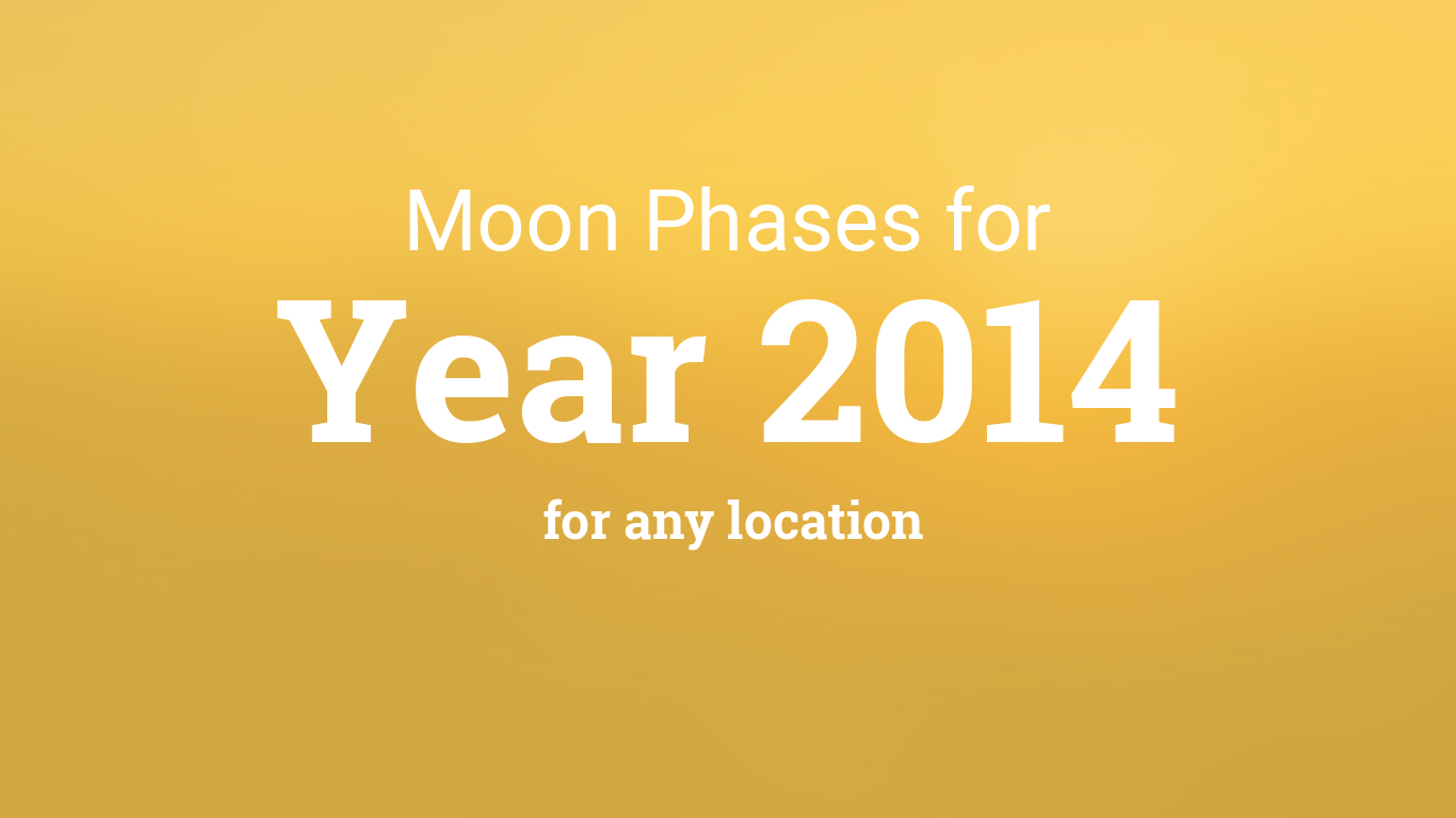 Moon Phases 2014 – Lunar Calendar